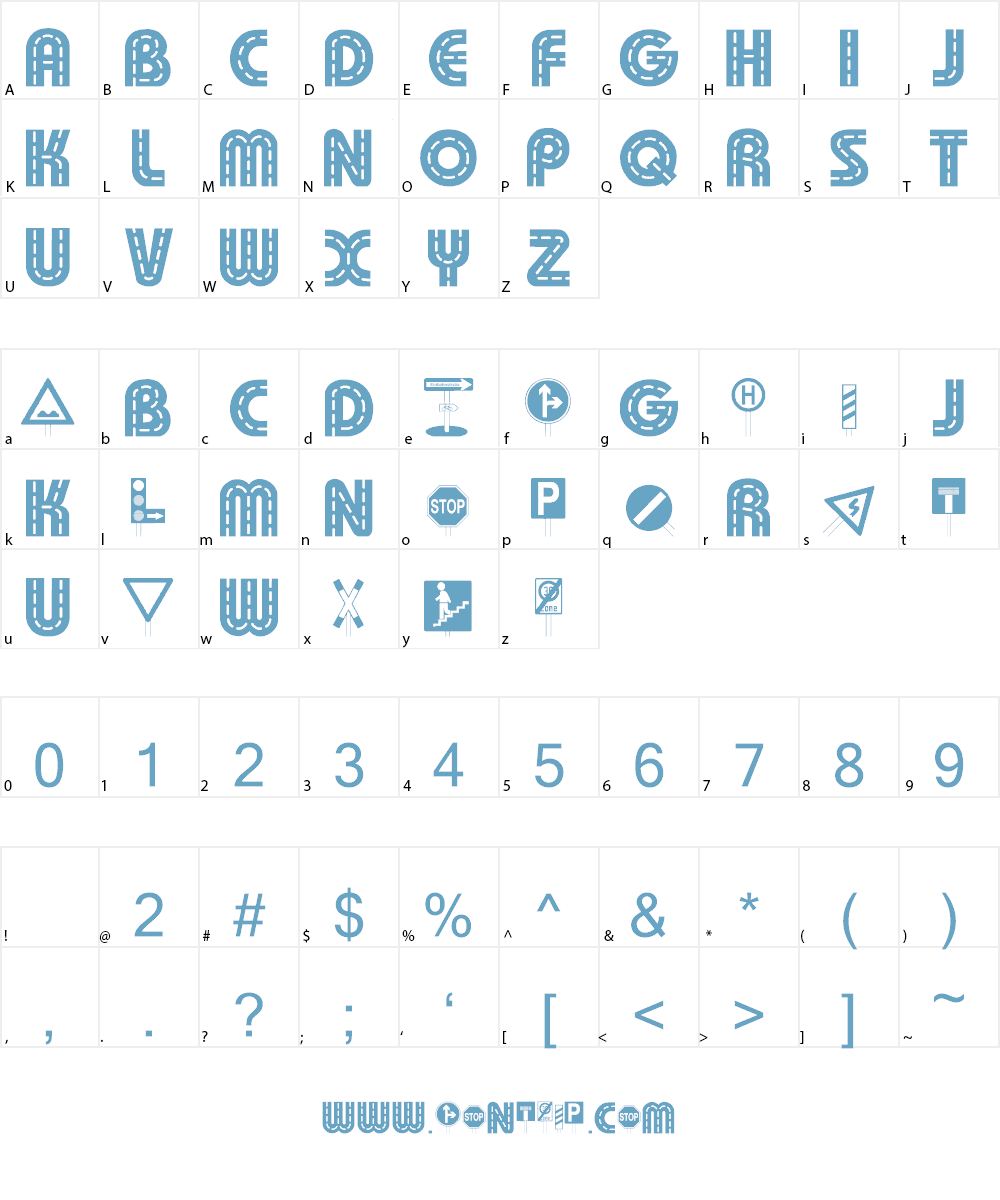 Schilderwald Font Character